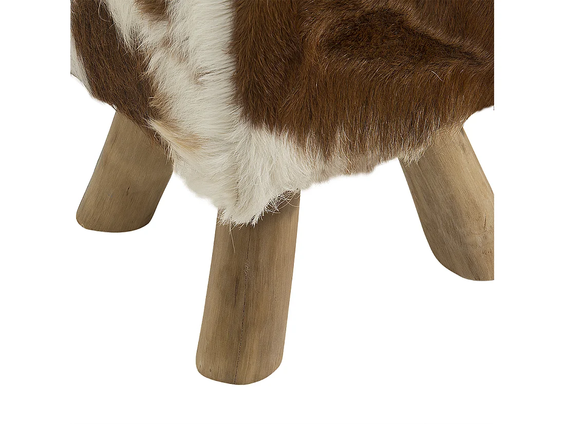 Hocker DALTON Echtleder Braun