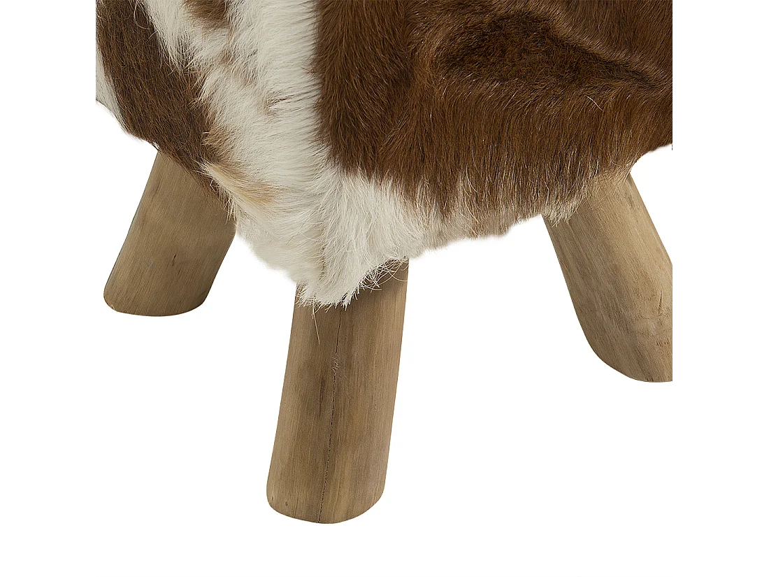 Hocker DALTON Leer Bruin