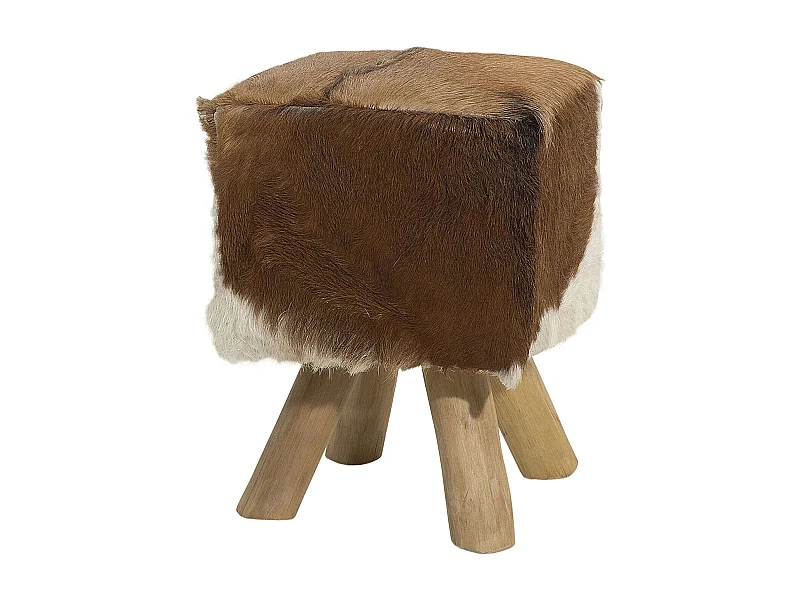 Hocker DALTON Leer Bruin