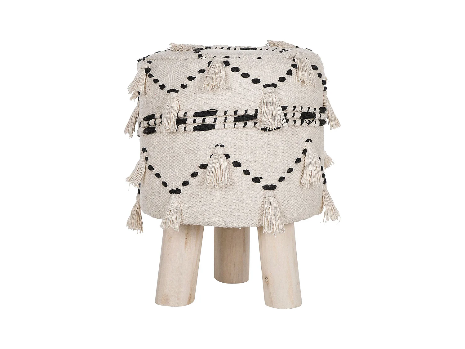 Hocker THONDI Katoen Beige