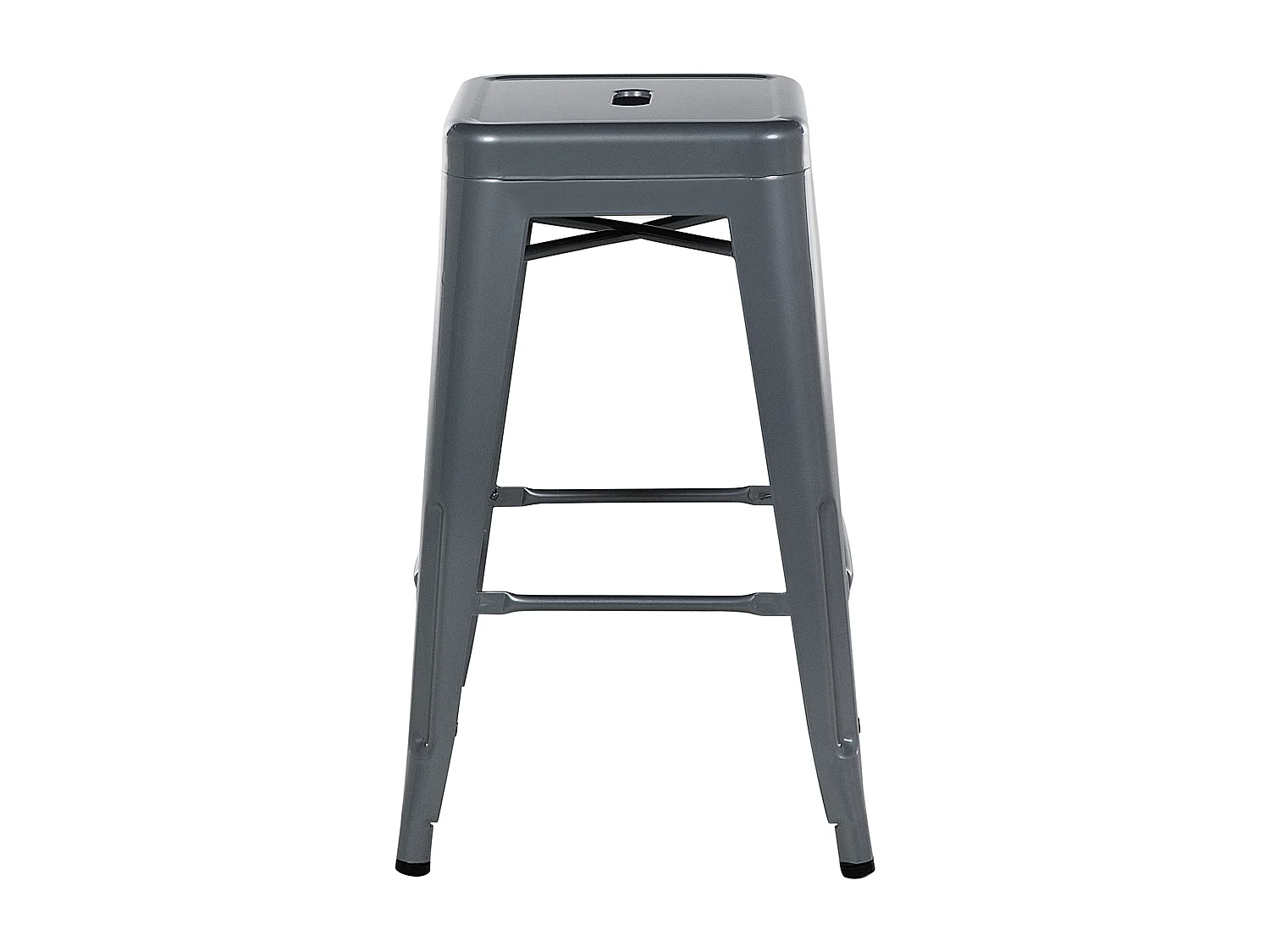 Lot de 2 tabourets de bar CABRILLO Métal Gris