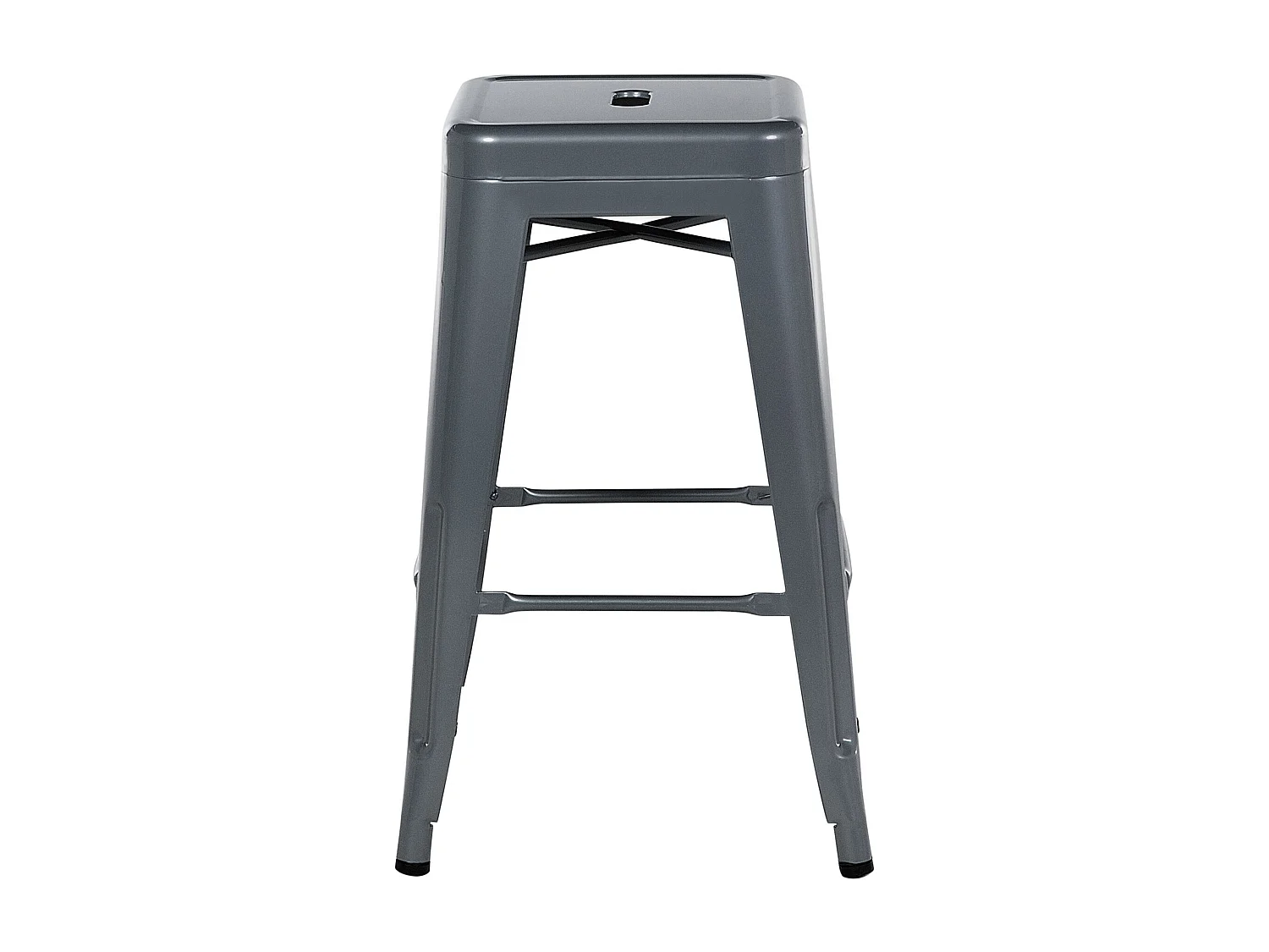 Lot de 2 tabourets de bar CABRILLO Métal Gris