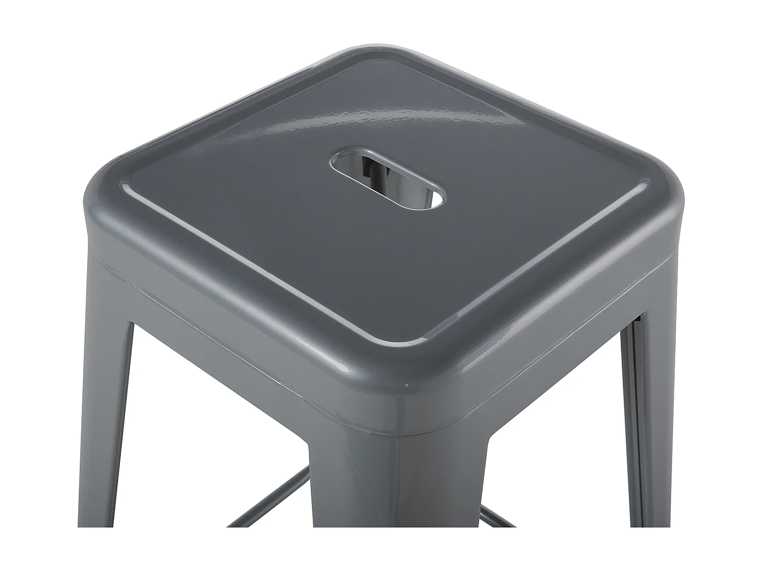 Lot de 2 tabourets de bar CABRILLO Métal Gris