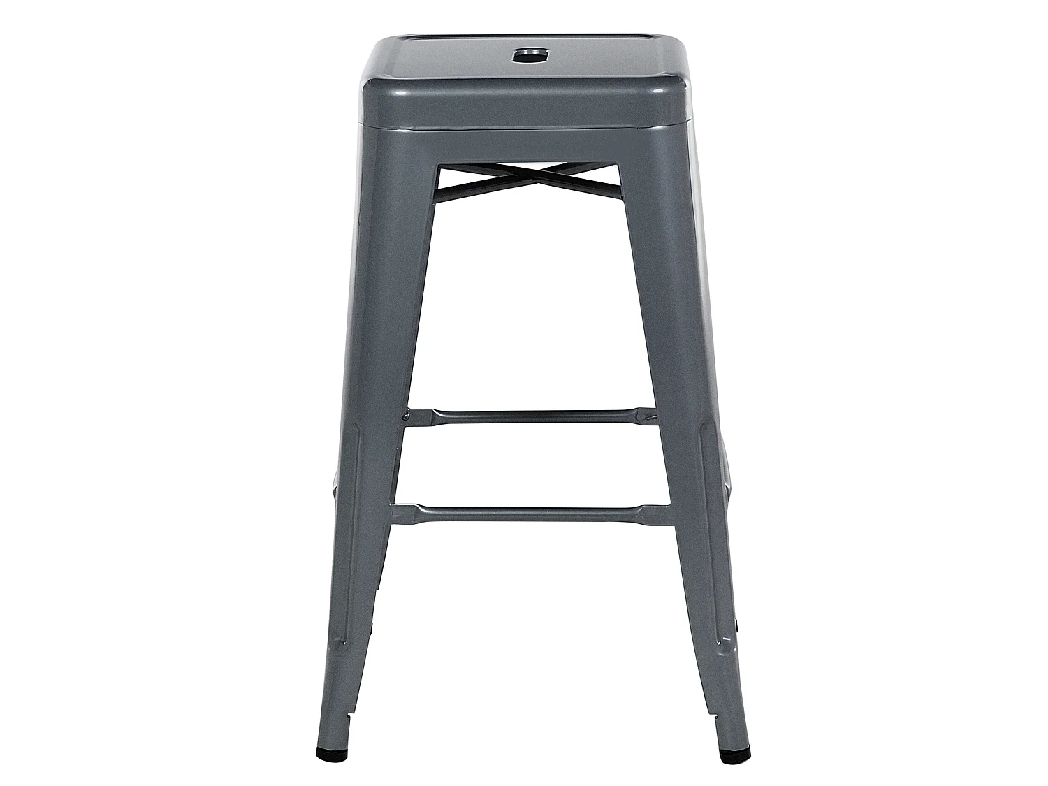 Conjunto de 2 bancos de bar CABRILLO Metal Cinzento