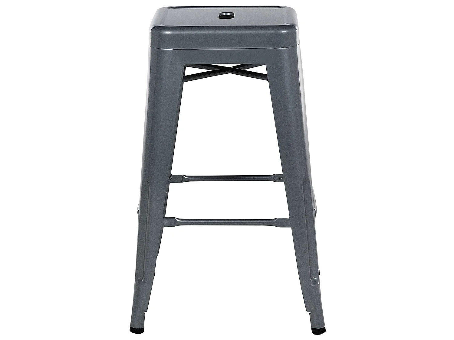 Conjunto de 2 bancos de bar CABRILLO Metal Cinzento