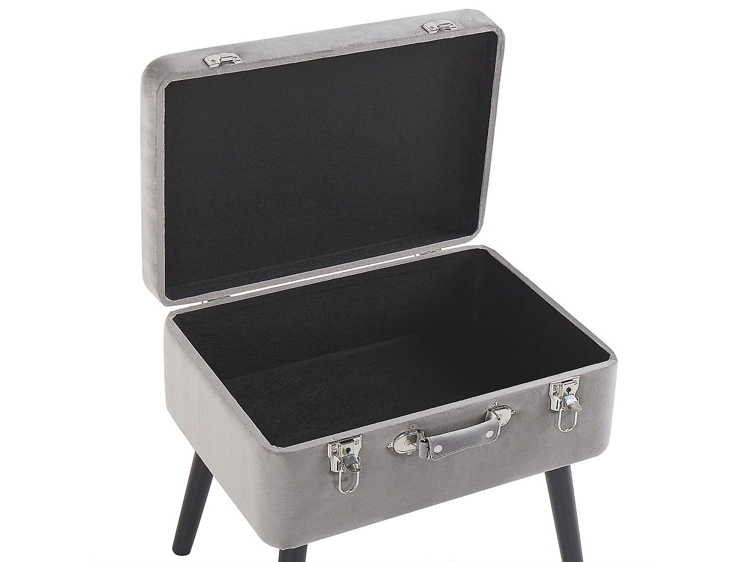 Sgabello contenitore MALLARD Velluto Grigio