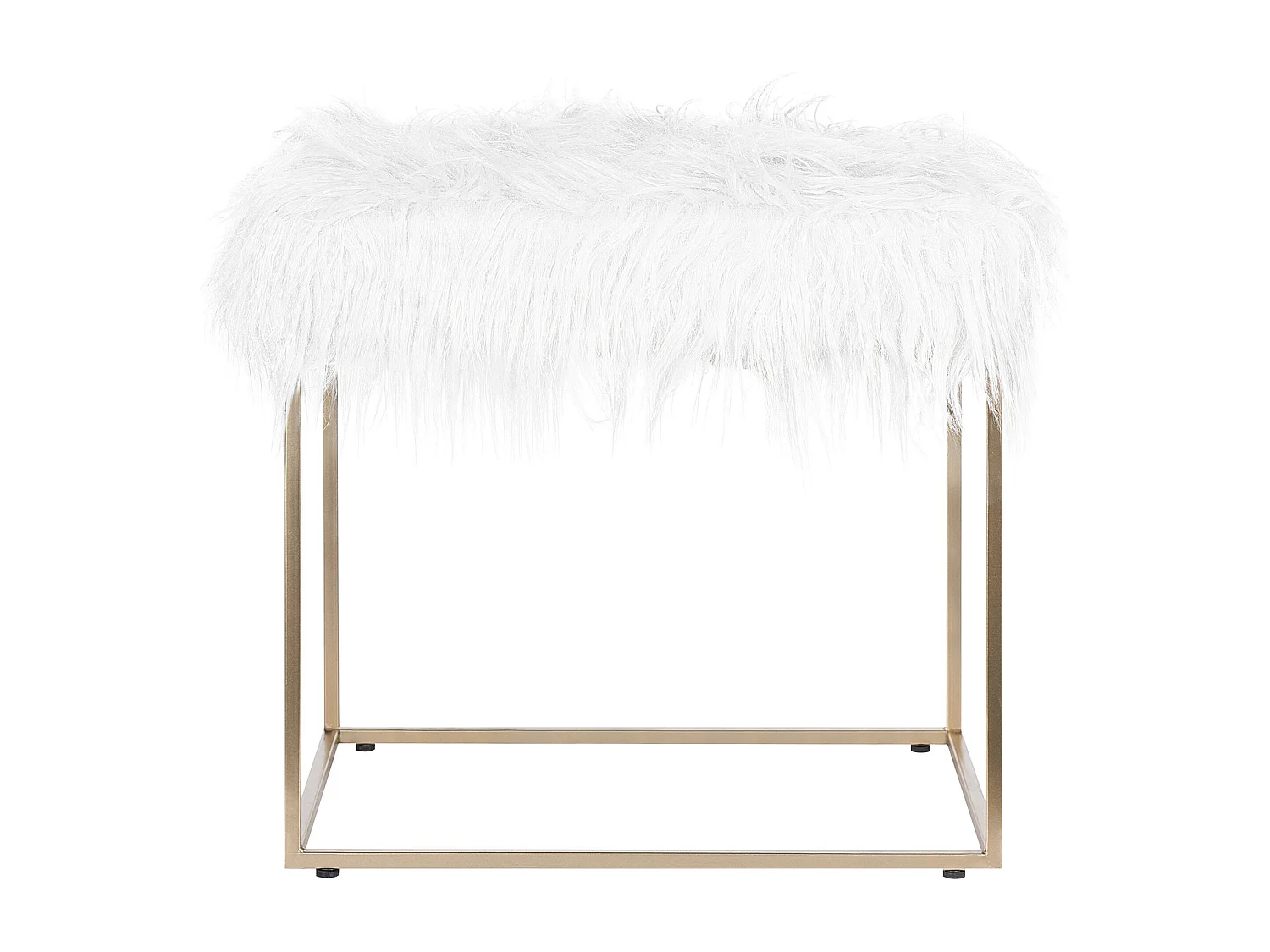 Sgabello MANHATTAN Finta pelliccia Bianco