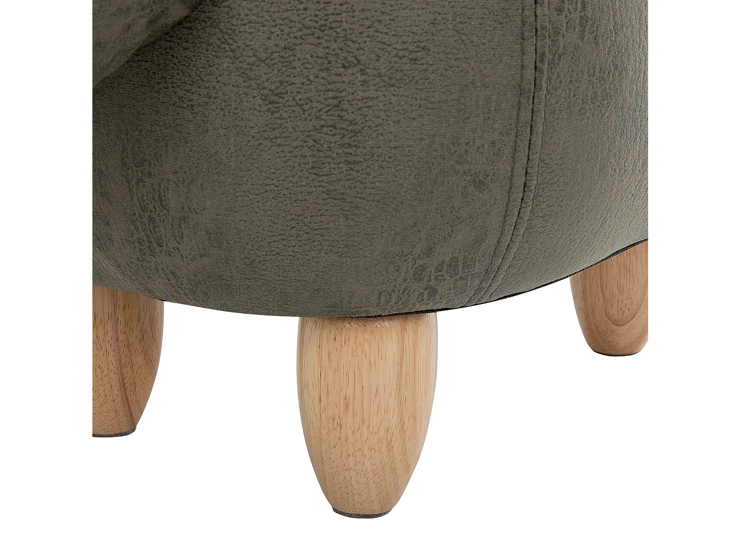 Tabouret de rangement animal TRICERATOPS Tissu Vert foncé