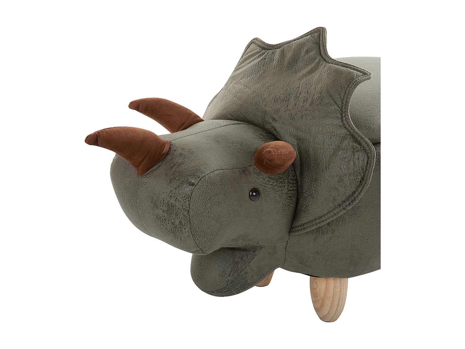 Verspielter Dino-Hocker für Kinder grün Triceratops