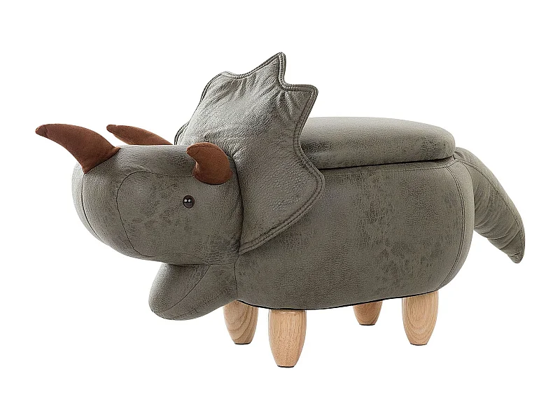 Dierenpoef met opbergruimte TRICERATOPS Stof Donkergroen
