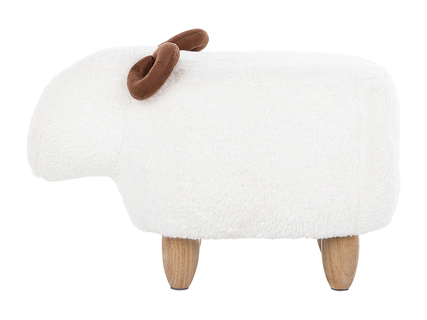 Tabouret animal LAMB Tissu Blanc