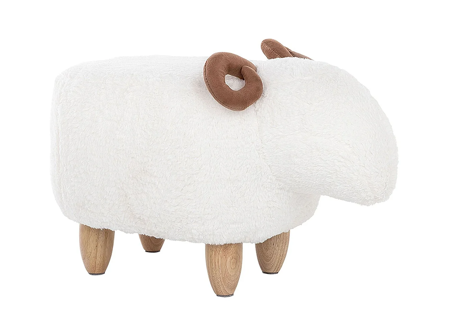 Tabouret animal LAMB Tissu Blanc