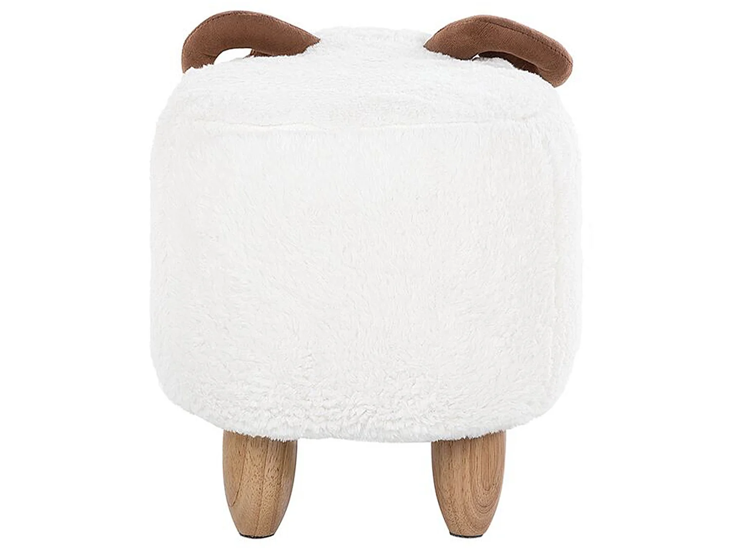 Tierhocker LAMB Stoff Weiss