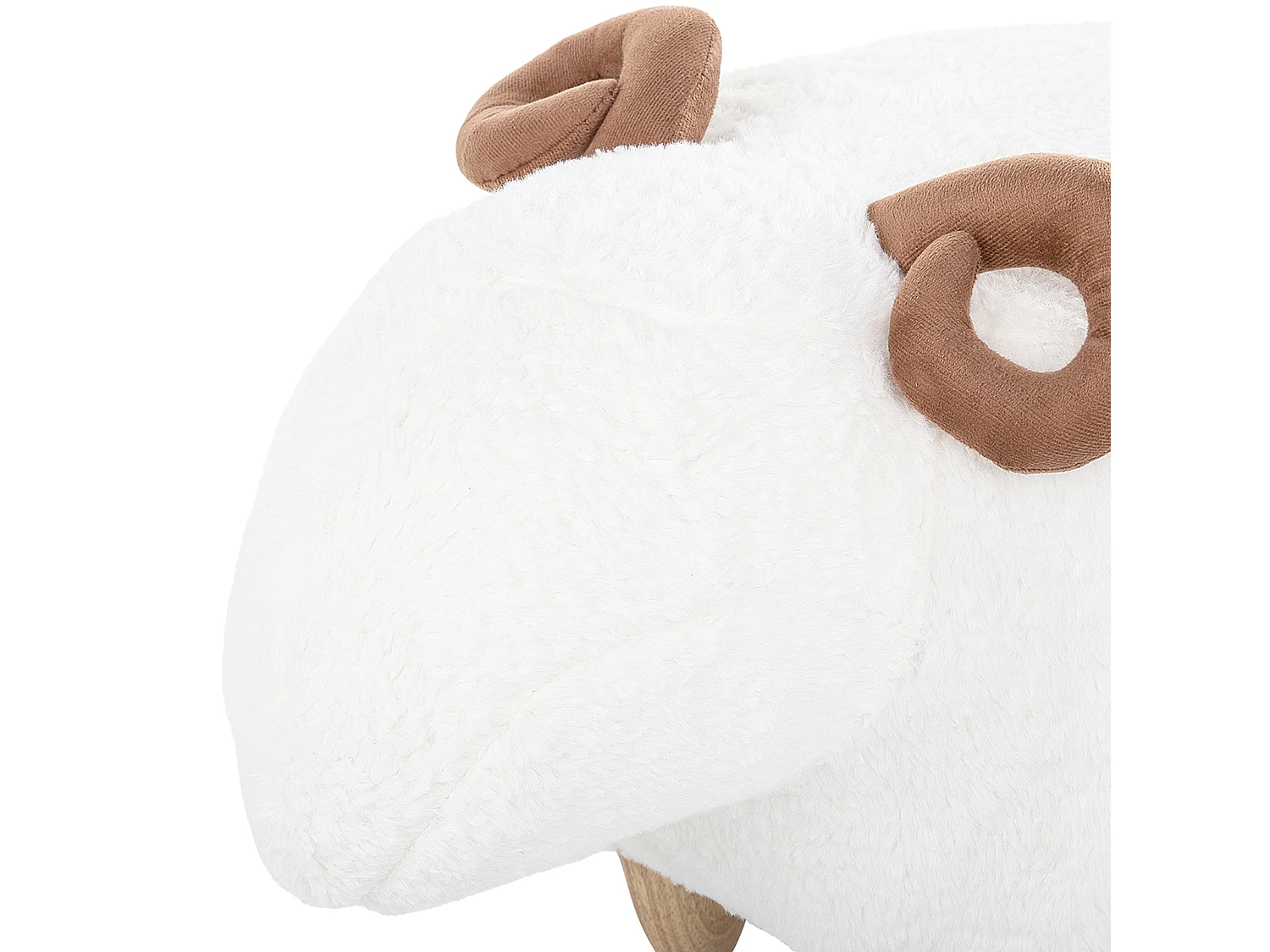 Tierhocker LAMB Stoff Weiss
