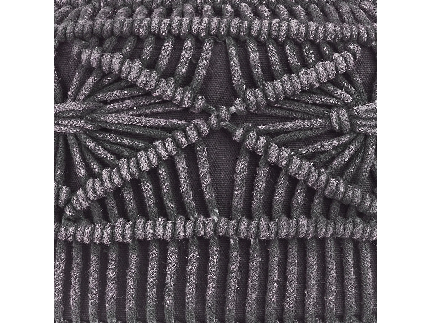 Hocker MUNDRA Katoen Grijs