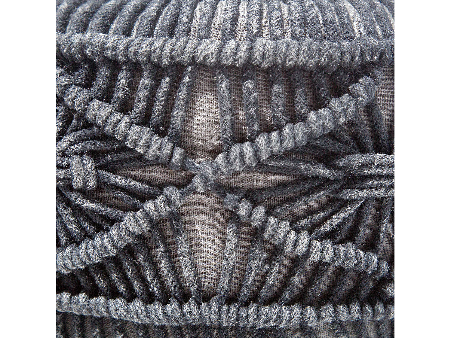 Hocker MUNDRA Katoen Grijs