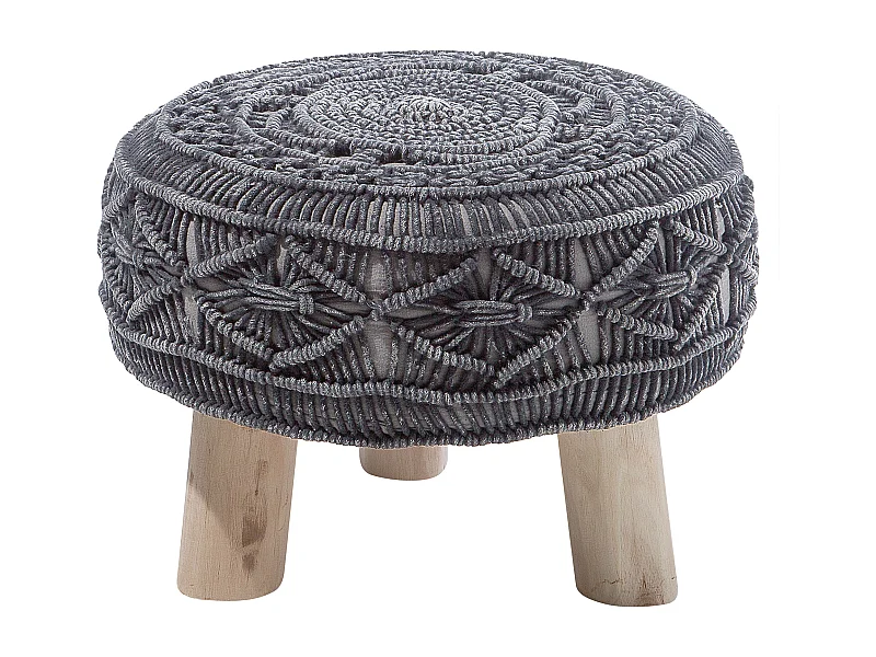 Repose-pied MUNDRA Coton Gris