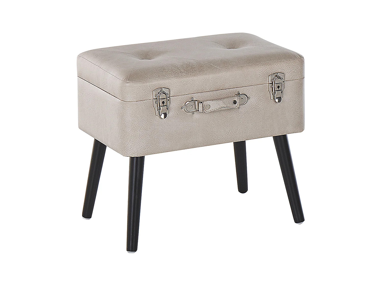 Tabouret de rangement MALLARD Cuir PU Beige