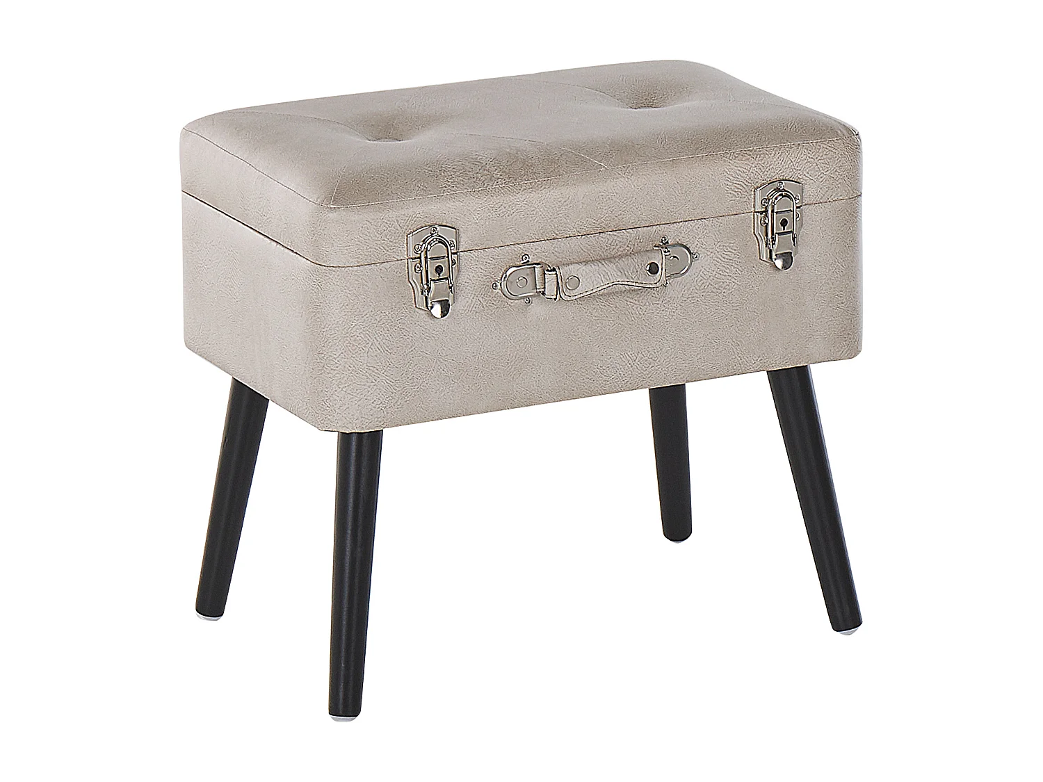 Tabouret de rangement MALLARD Cuir PU Beige