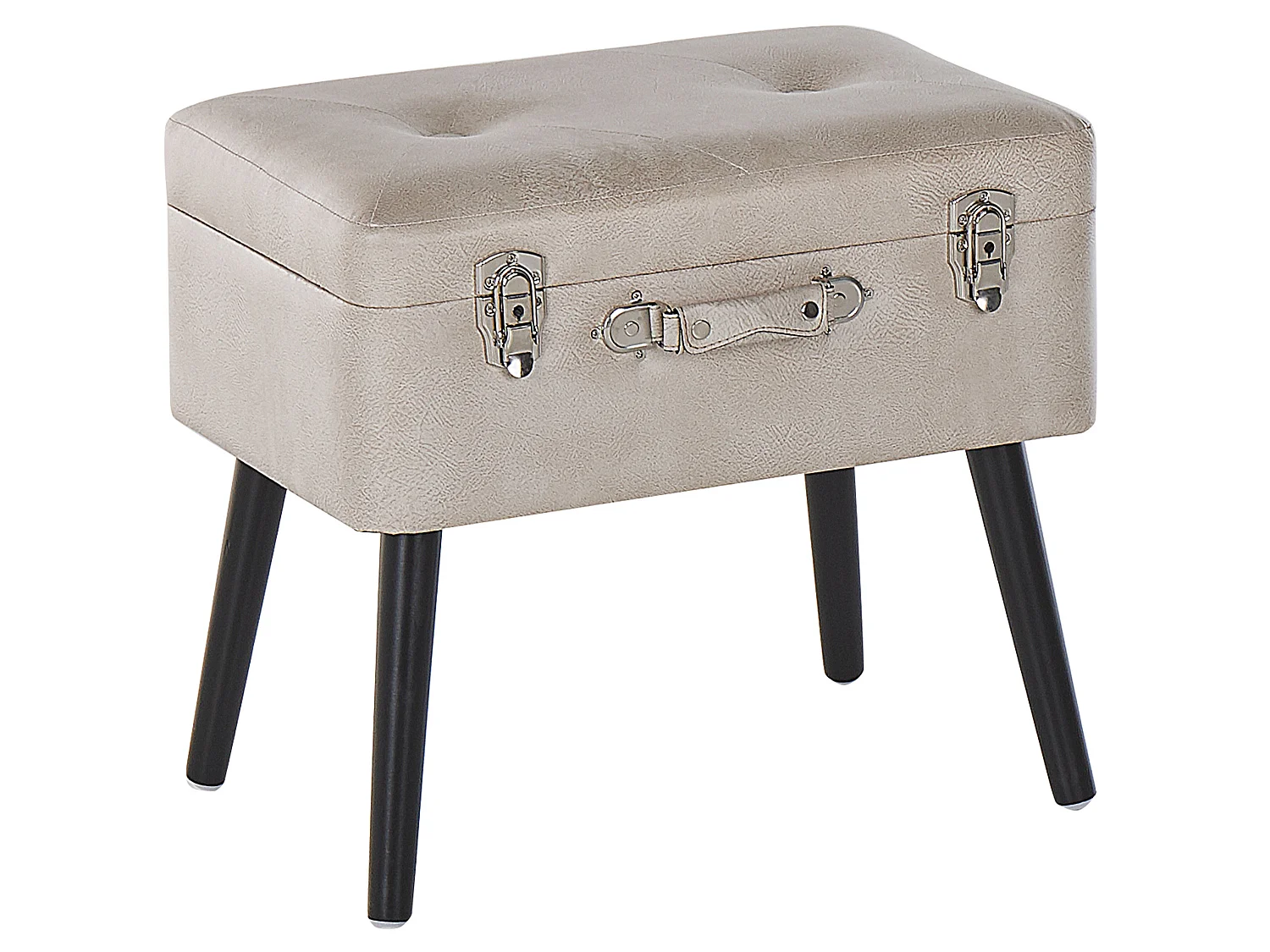 Tabouret de rangement MALLARD Cuir PU Beige