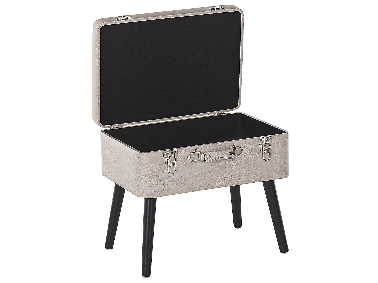 Tabouret de rangement MALLARD Cuir PU Beige