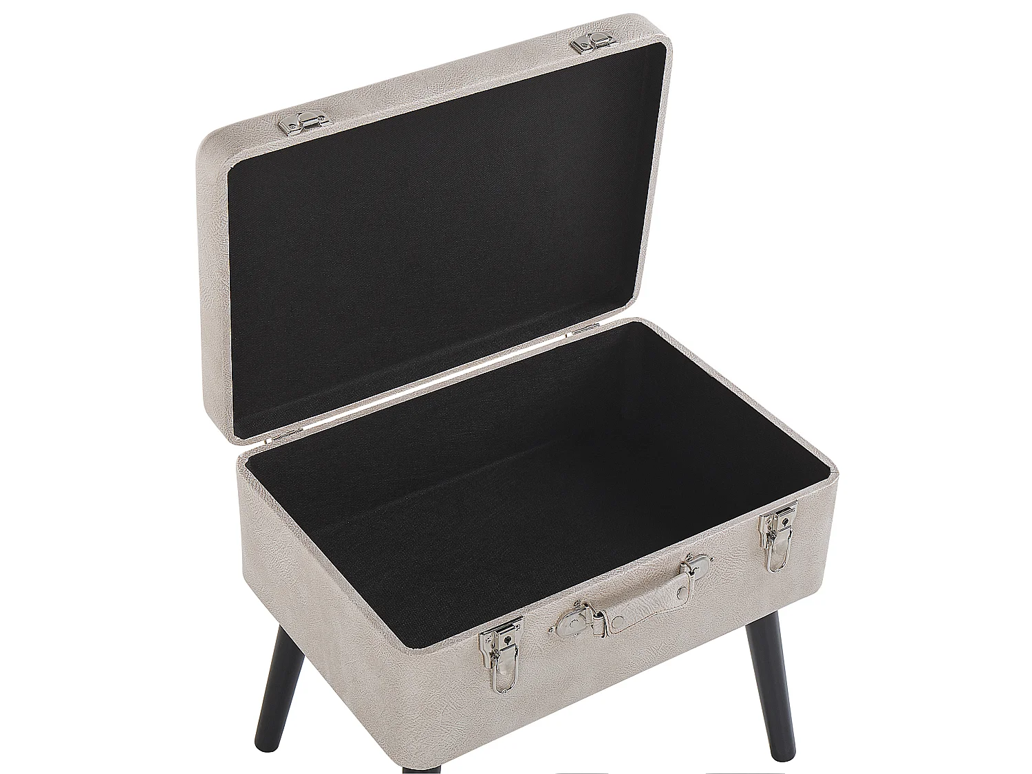 Tabouret de rangement MALLARD Cuir PU Beige