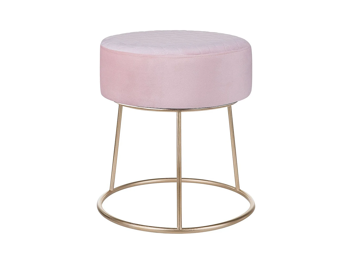 Repose-pied DELCO Velours Rose pastel