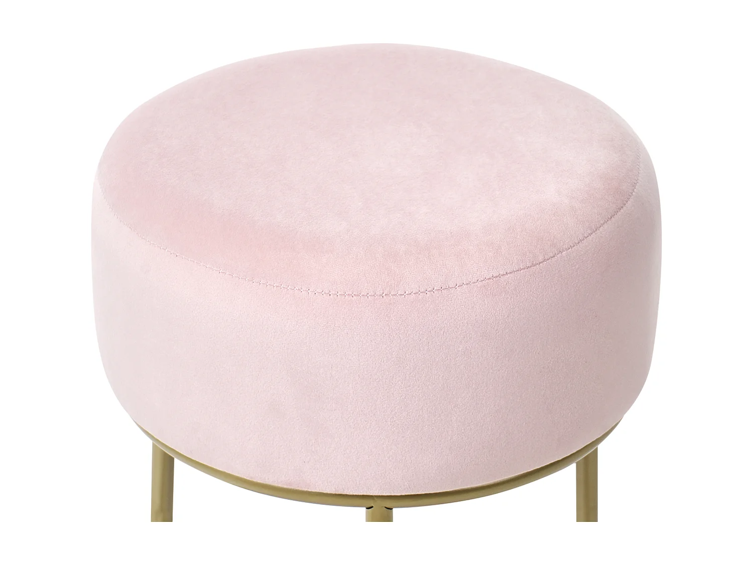 Repose-pied DELCO Velours Rose pastel