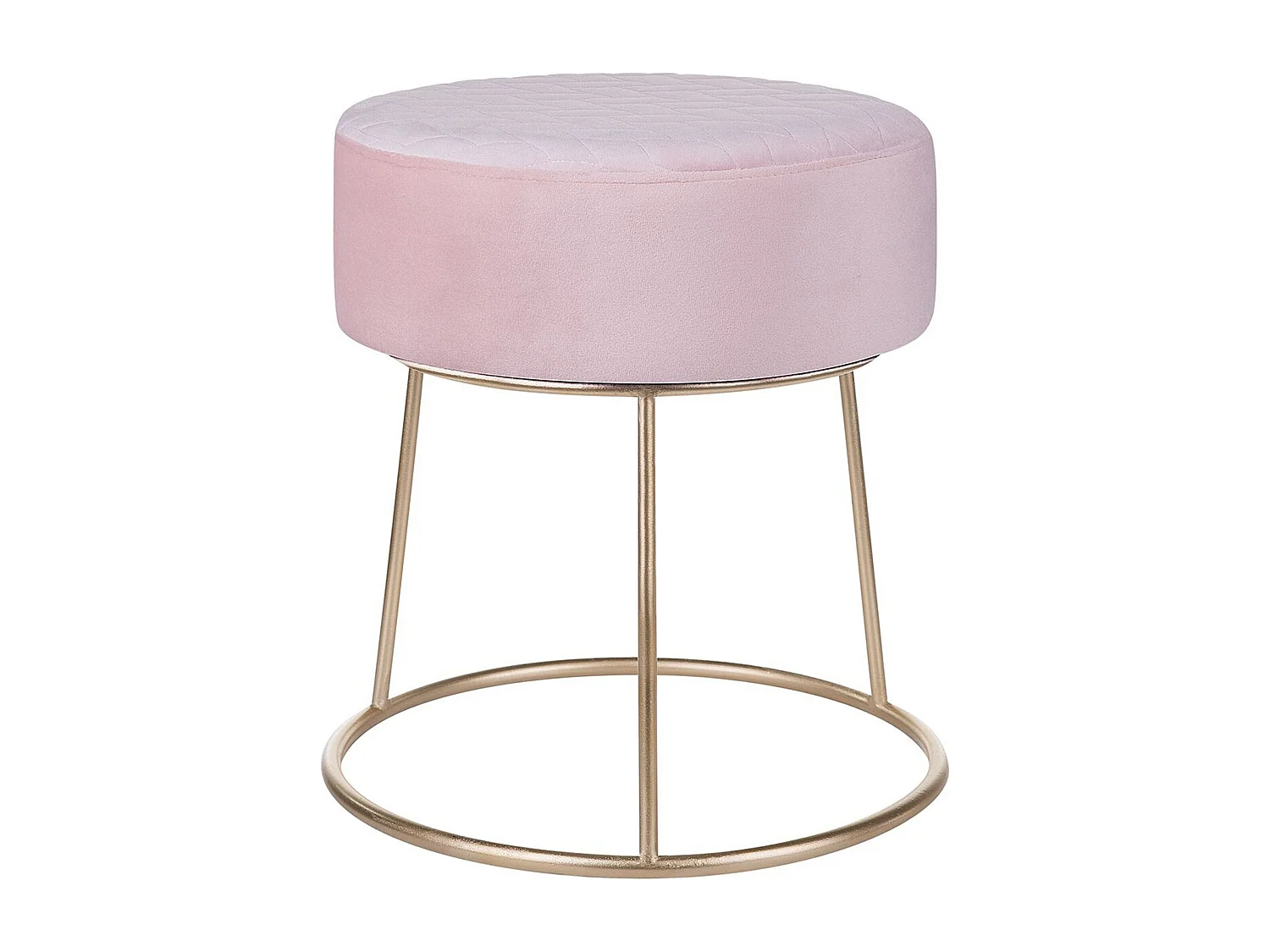 Sgabello DELCO Velluto Rosa