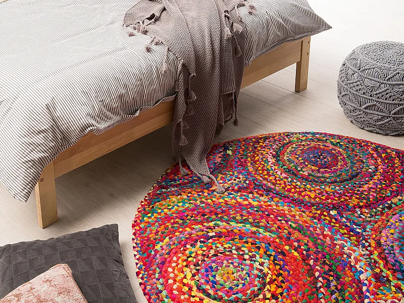 Alfombra YENICE ø 140 cm Yute Multicolor