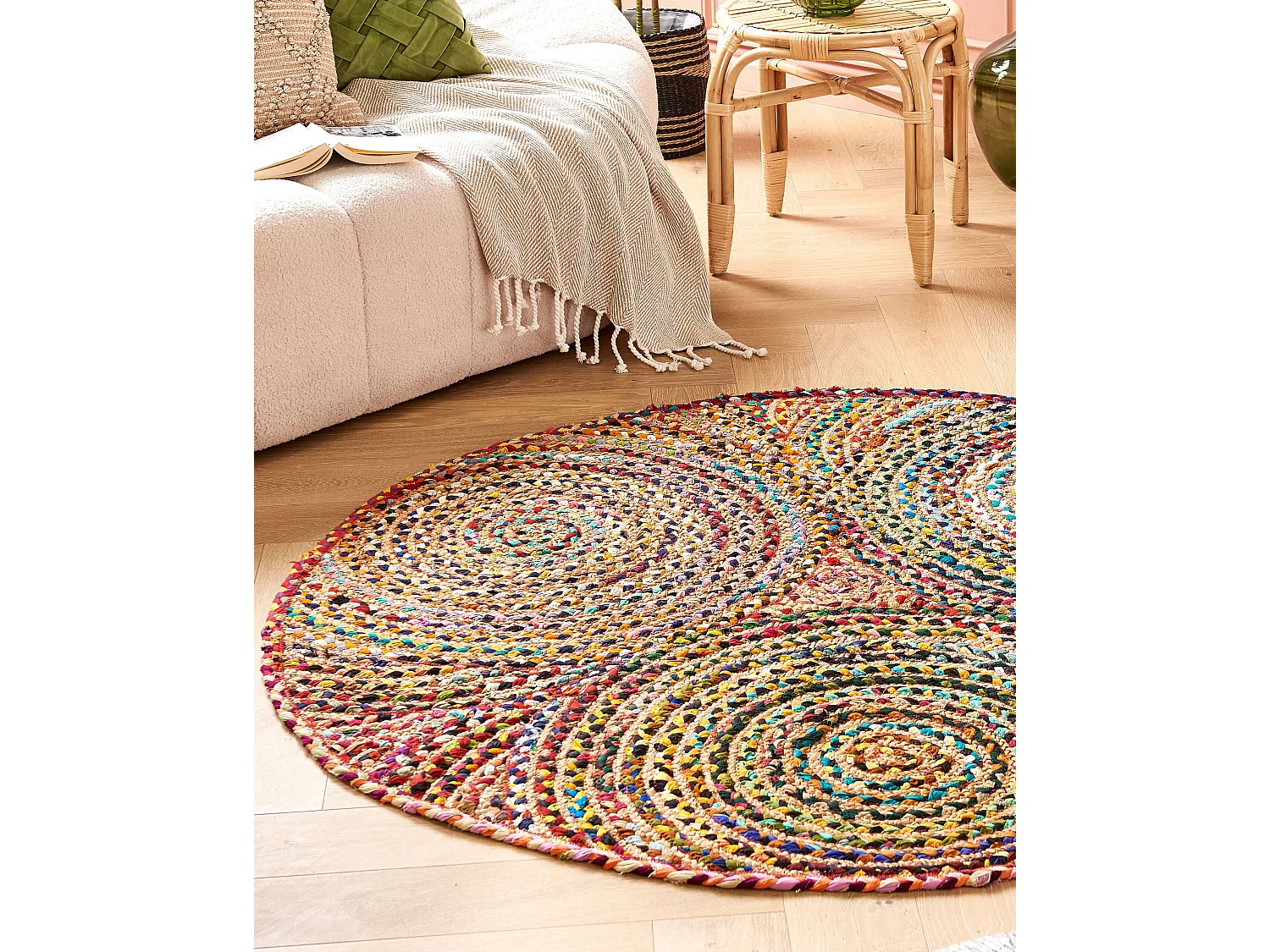 Tappeto cotone multicolore ⌀ 140 cm YENICE