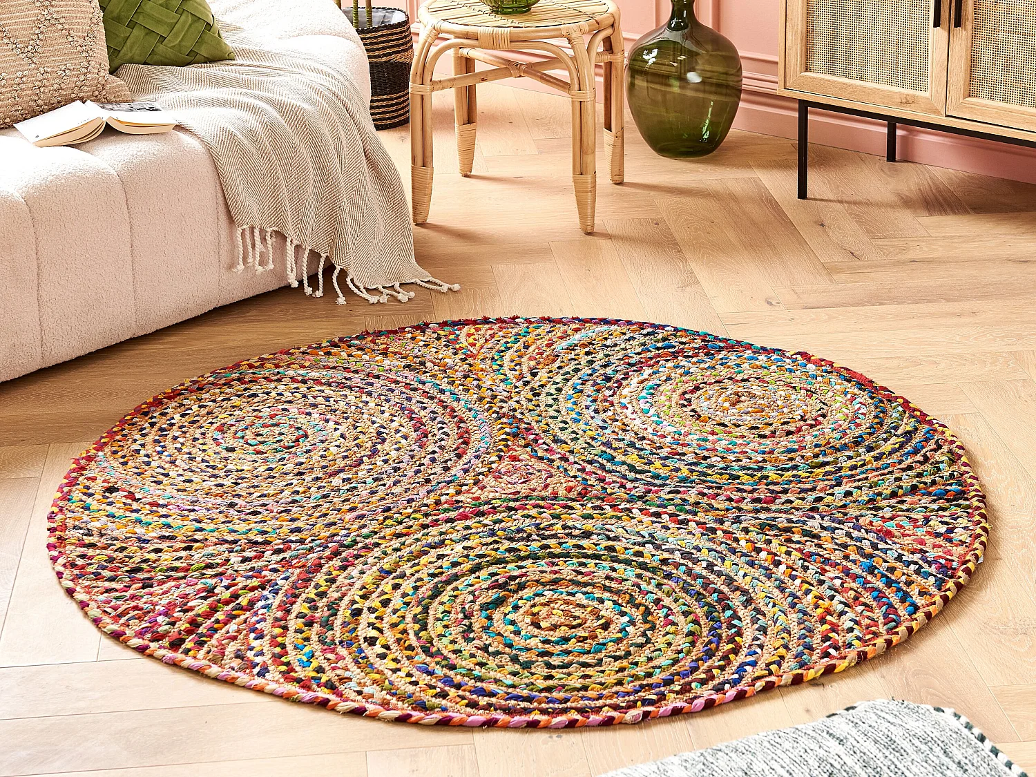 Rug YENICE Multicolour ø 140 cm Jute