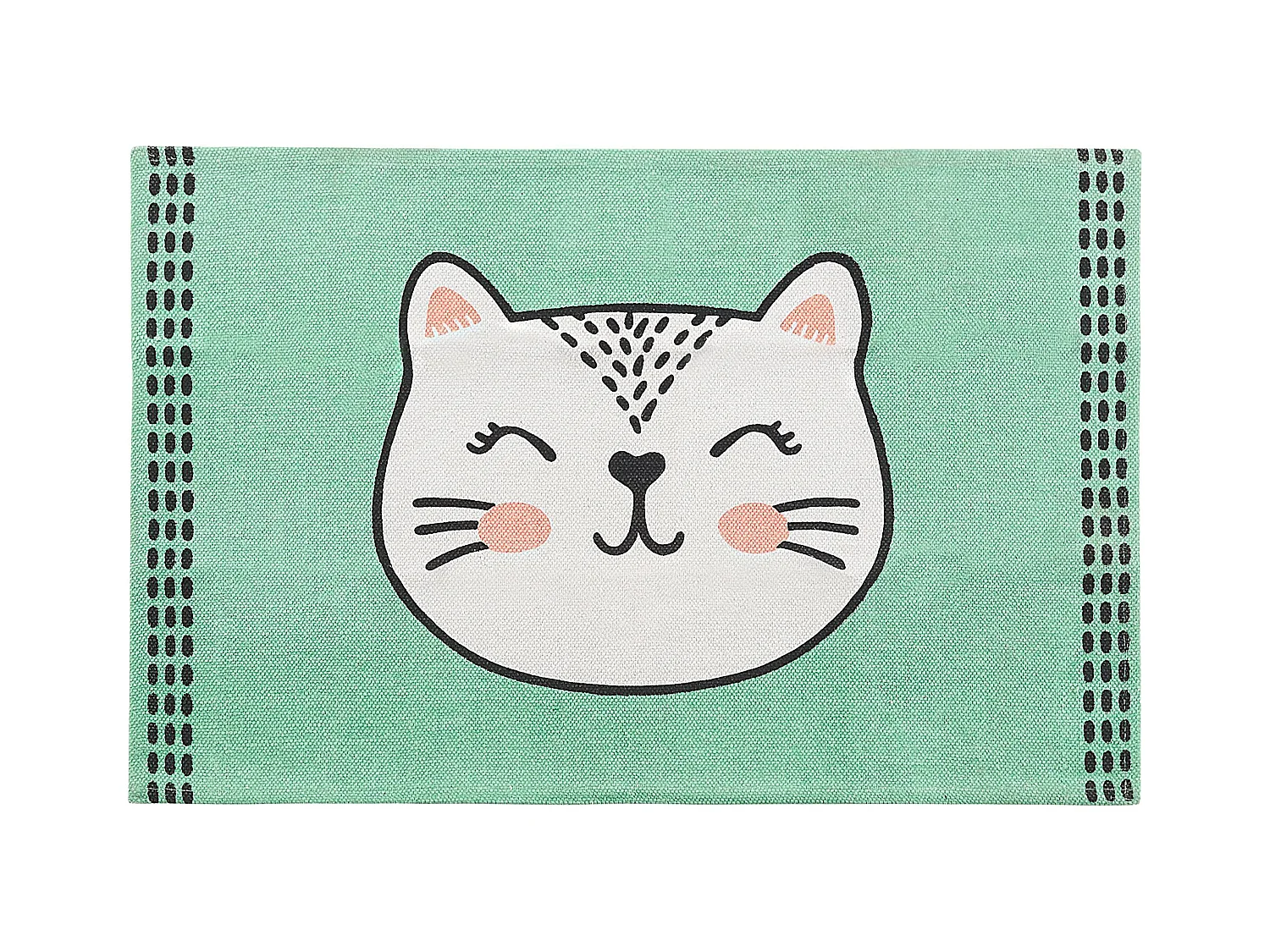 Tapis enfant HOWRAH Vert clair 60 x 90 cm Coton