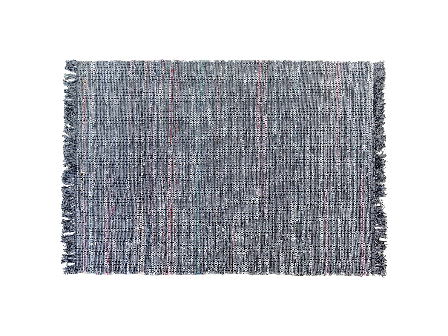 Vloerkleed katoen grijs 140 x 200 cm BESNI