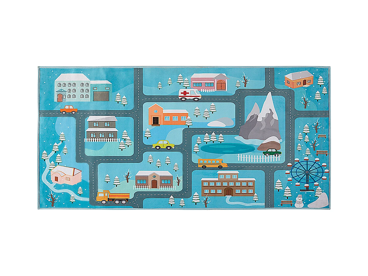 Tapis enfant KIGI Bleu 80 x 150 cm