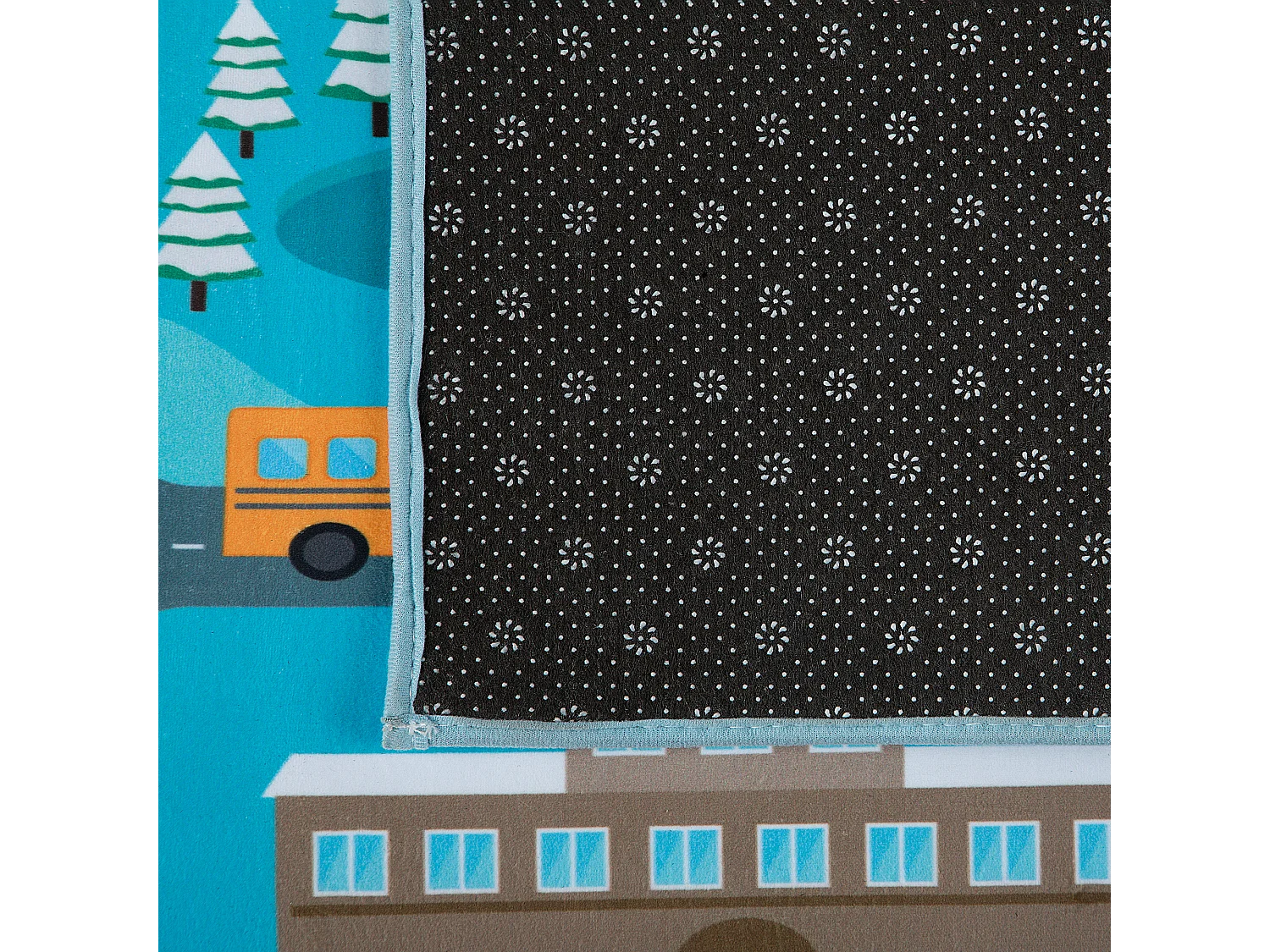 Dywan dziecięcy nadruk z miastem 80 x 150 cm KIGI