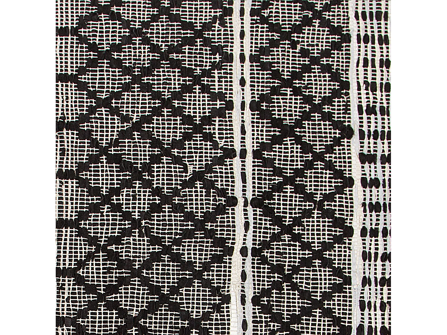 Vloerkleed FEHIMLI 80 x 150 cm Leer Zwart