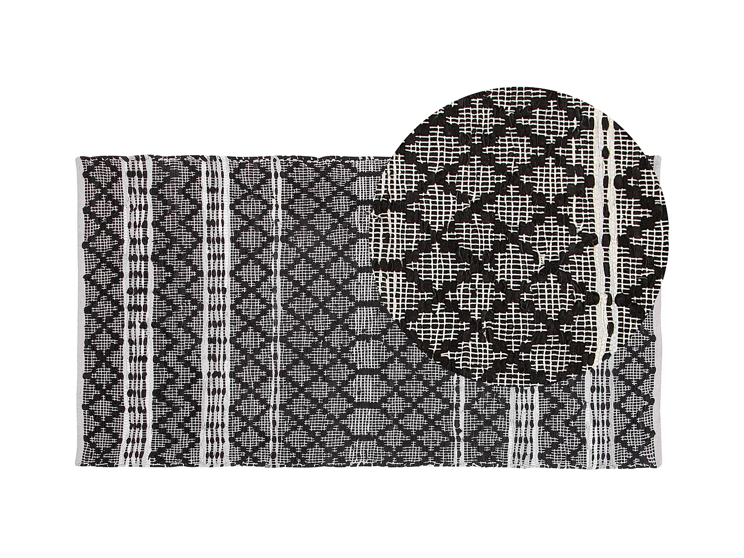 Tapis FEHIMLI Noir 80 x 150 cm Cuir