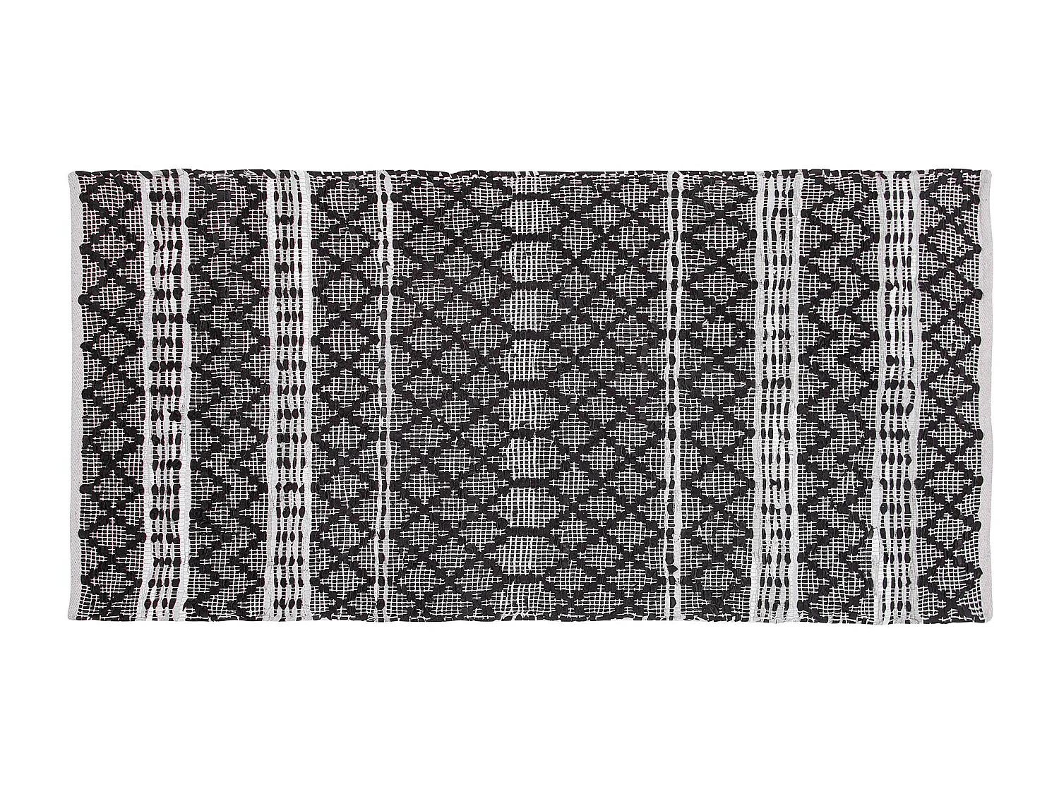 Vloerkleed FEHIMLI 80 x 150 cm Leer Zwart