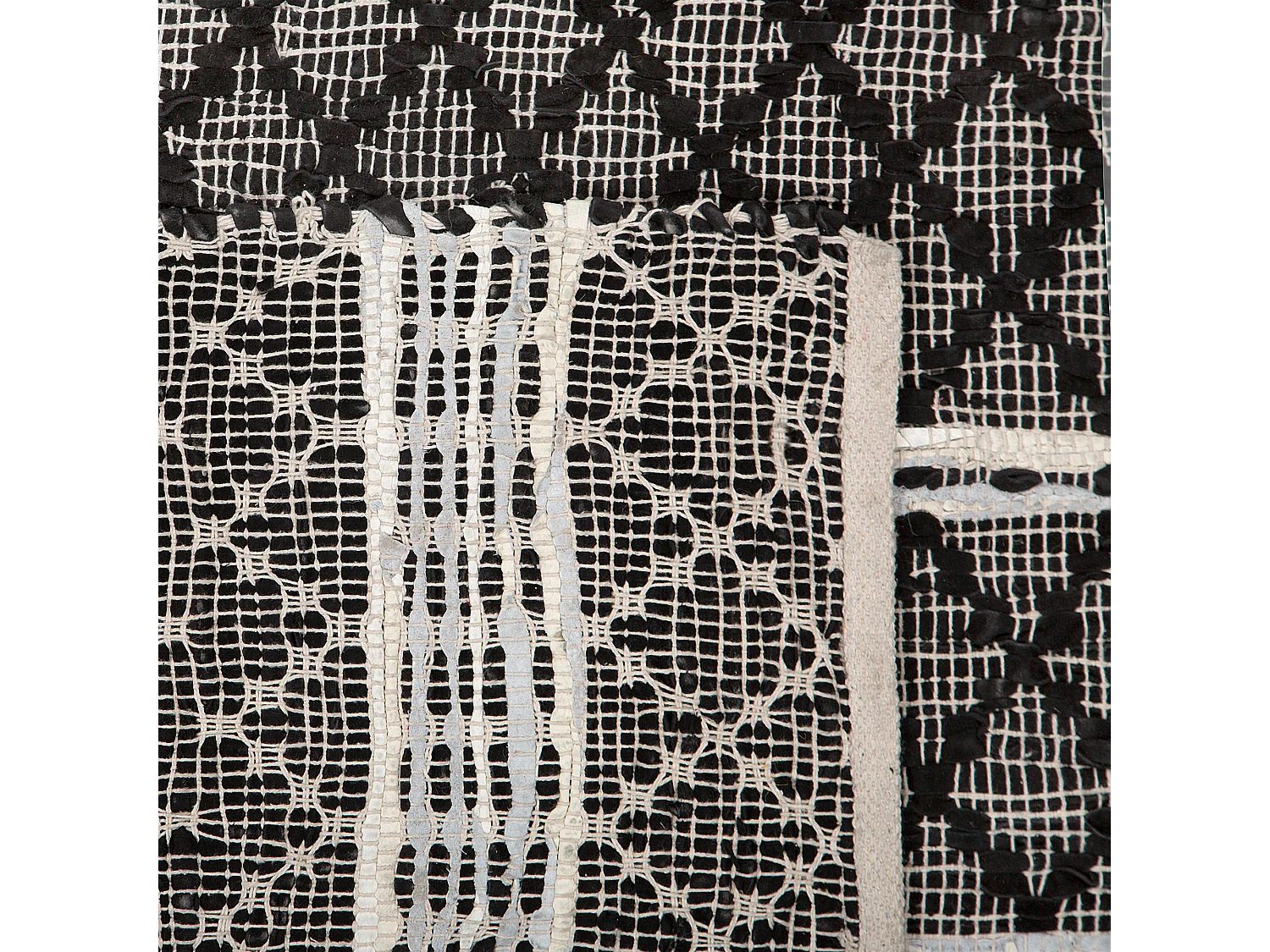 Tapete FEHIMLI 80 x 150 cm Pele Preto