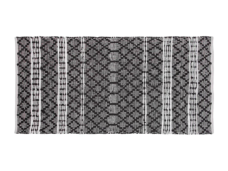 Tapete FEHIMLI 80 x 150 cm Pele Preto