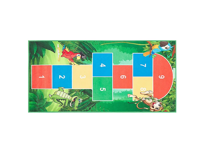 Kinderteppich grün Stadt-Motiv 80x150 cm Tutak