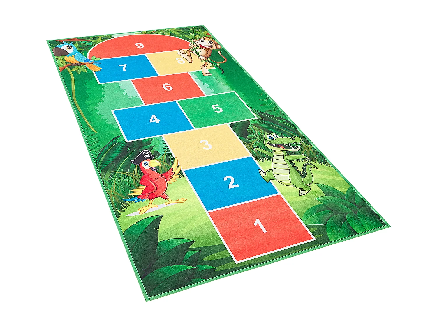 Kinderteppich grün Stadt-Motiv 80x150 cm Tutak