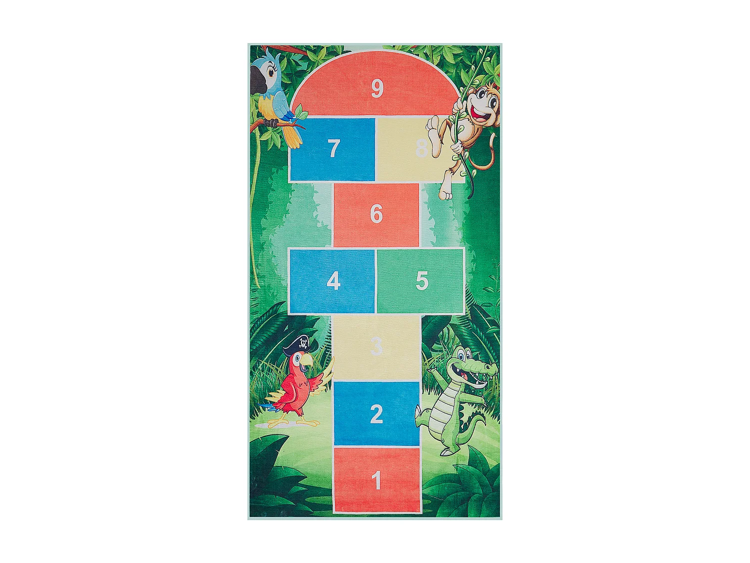 Vloerkleed polyester groen 80 x 150 cm BABADAG