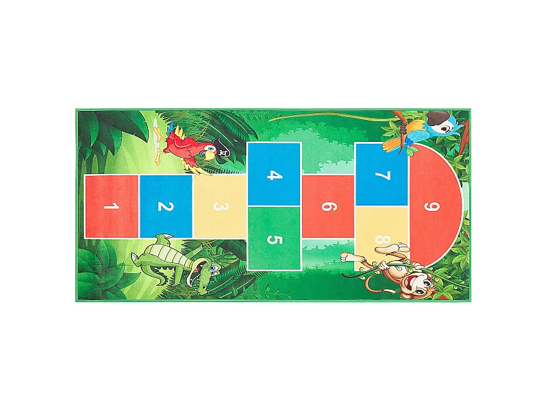 Kinderteppich grün Stadt-Motiv 80x150 cm Tutak