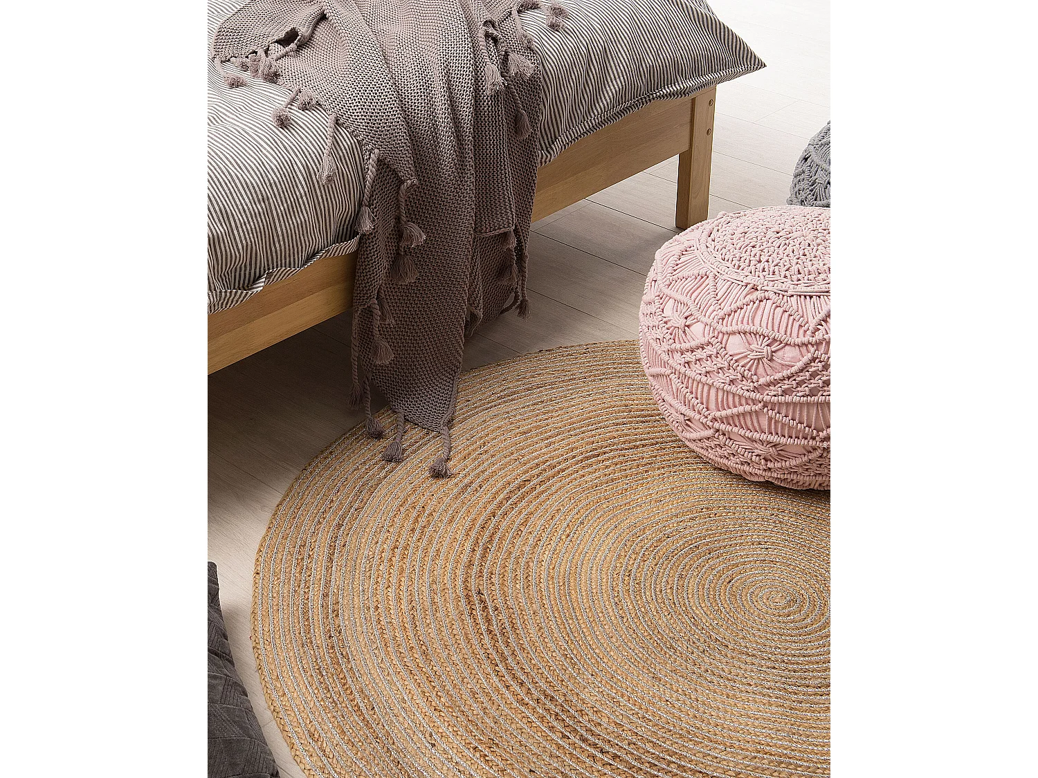 Tappeto iuta beige ⌀ 140 cm AKBELEN