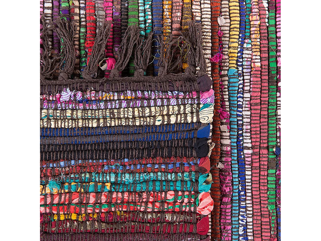 Alfombra de algodón multicolor oscuro 140 x 200 cm DANCA