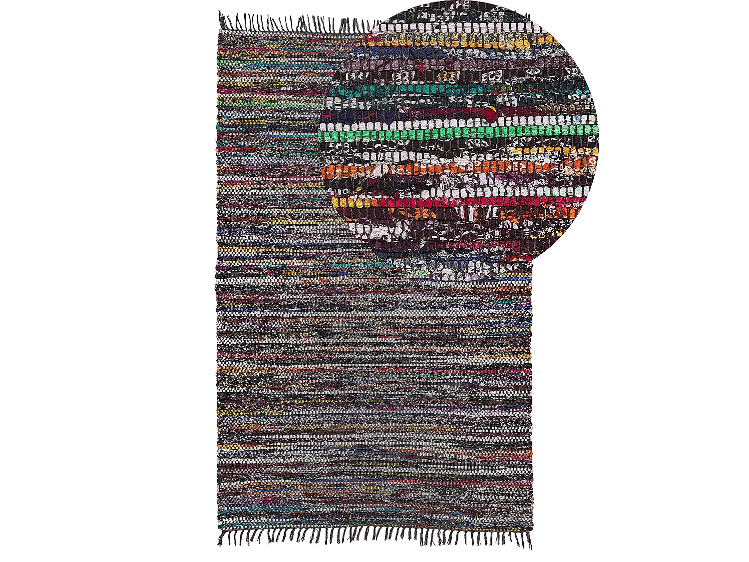 Tapis en coton multicolore foncé 140 x 200 cm DANCA
