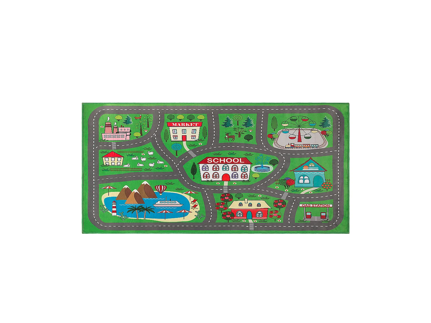 Vloerkleed polyester groen 80 x 150 cm TUTAK