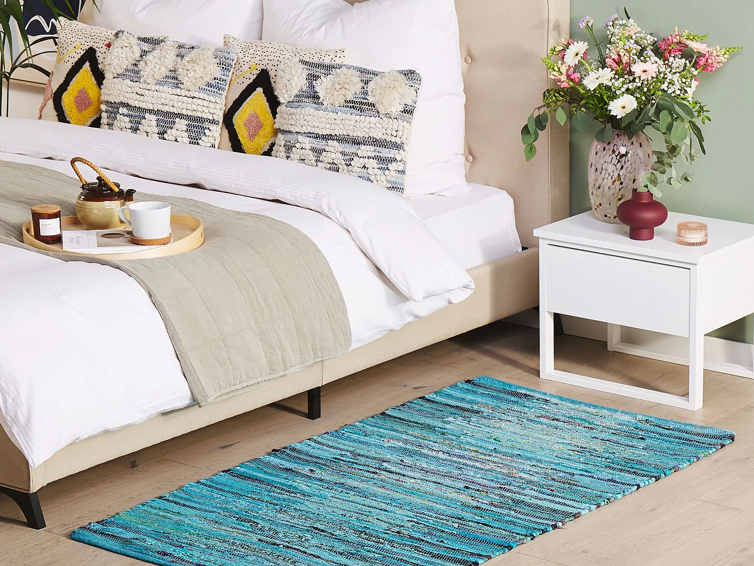 Tapis bleu 80 x 150 cm MERSIN